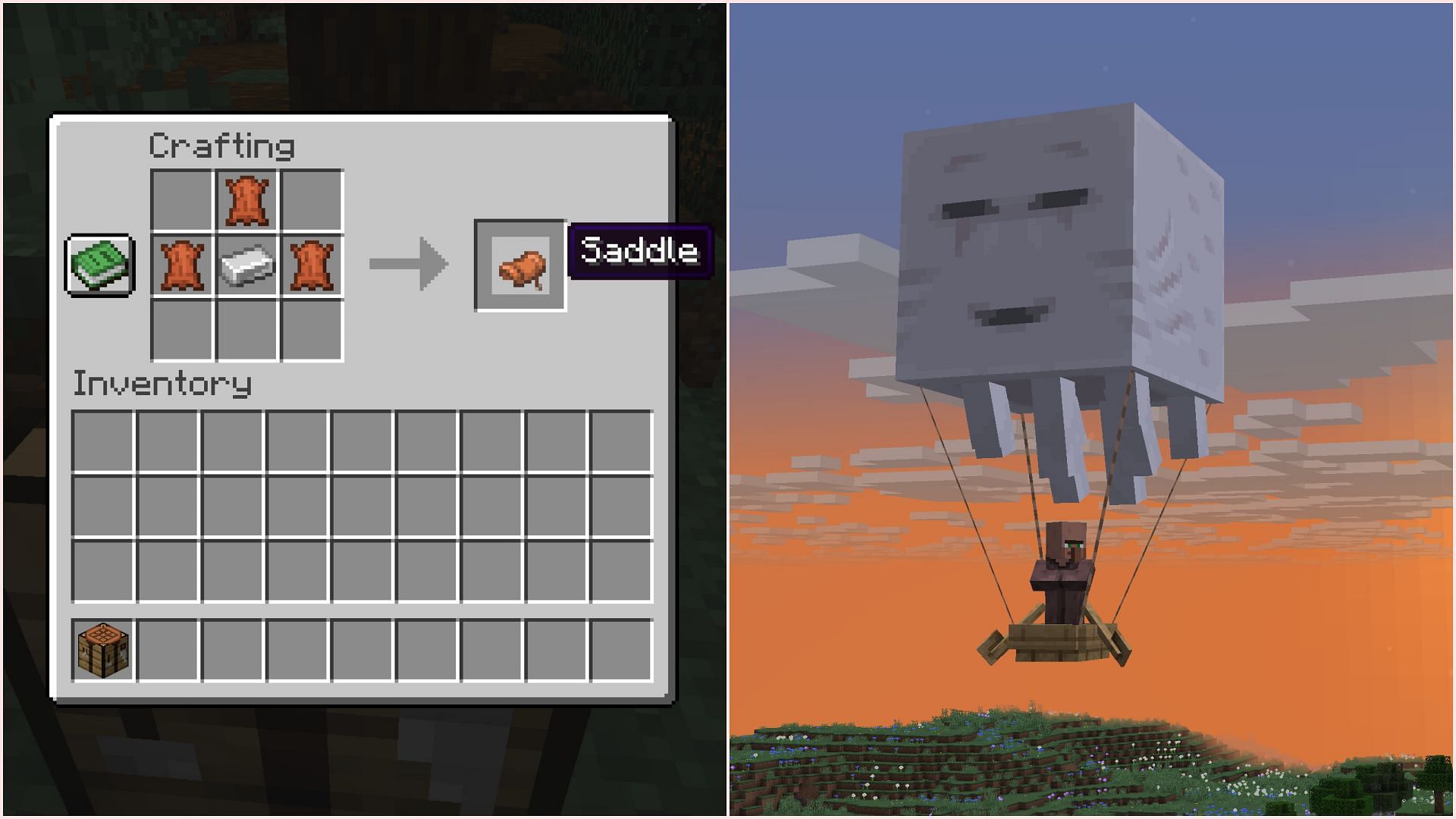 Saddles and leads are receiving massive new changes (Image via Sportskeeda Gaming || Mojang Studios)